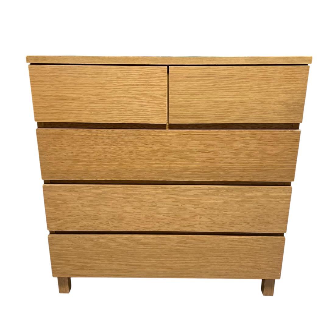 【美品】【廃盤品】タンス　チェスト　4段　オーク材 800×400×830