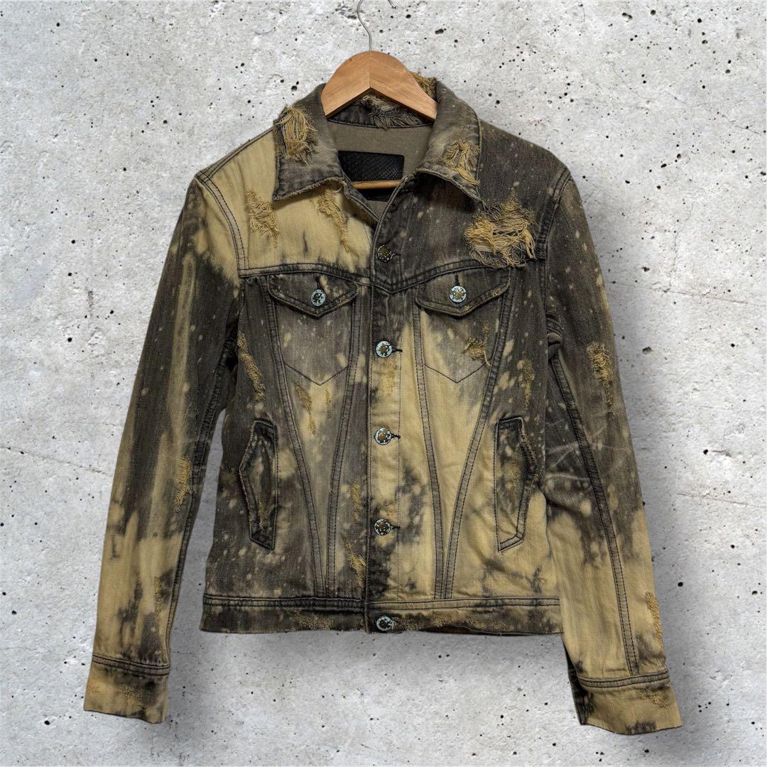 【入手困難】00s Y2K goa ダメージ デニムジャケット 韓国 古着 ゴア