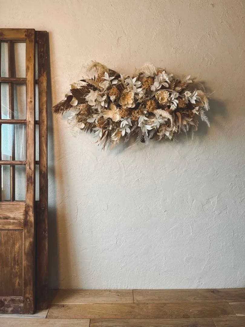 特大ドライフラワーオブジェ ウォールデコレーション