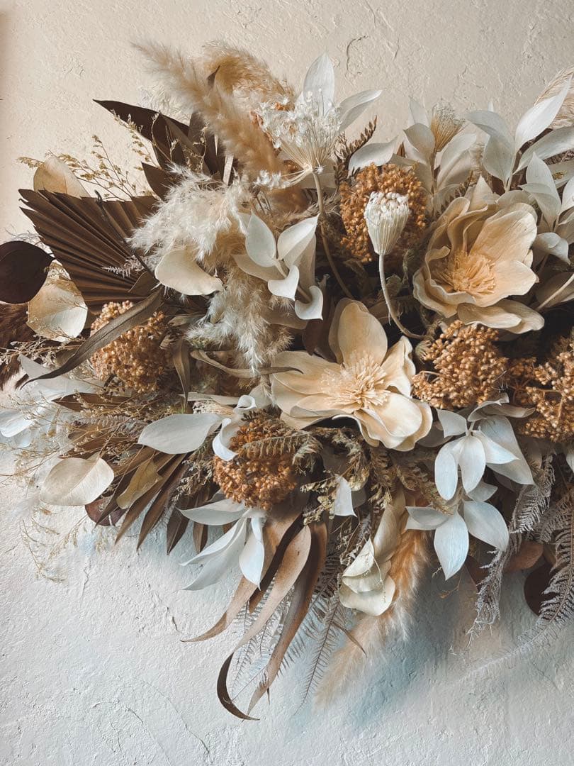 特大ドライフラワーオブジェ ウォールデコレーション