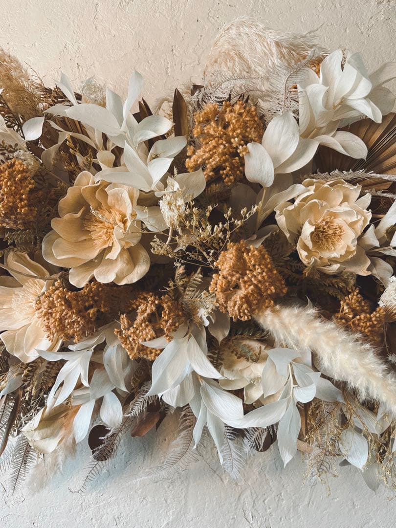 特大ドライフラワーオブジェ ウォールデコレーション