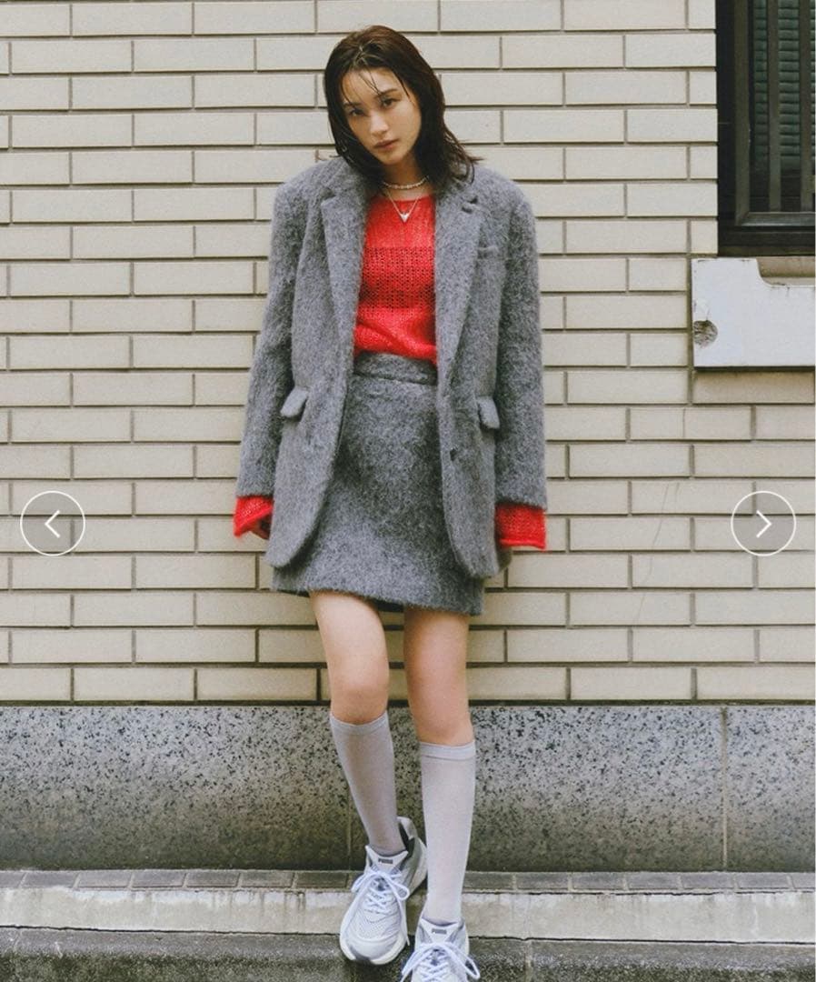 【新品未使用】シャギーテーラードジャケットコート　emmi コート　ジャケット