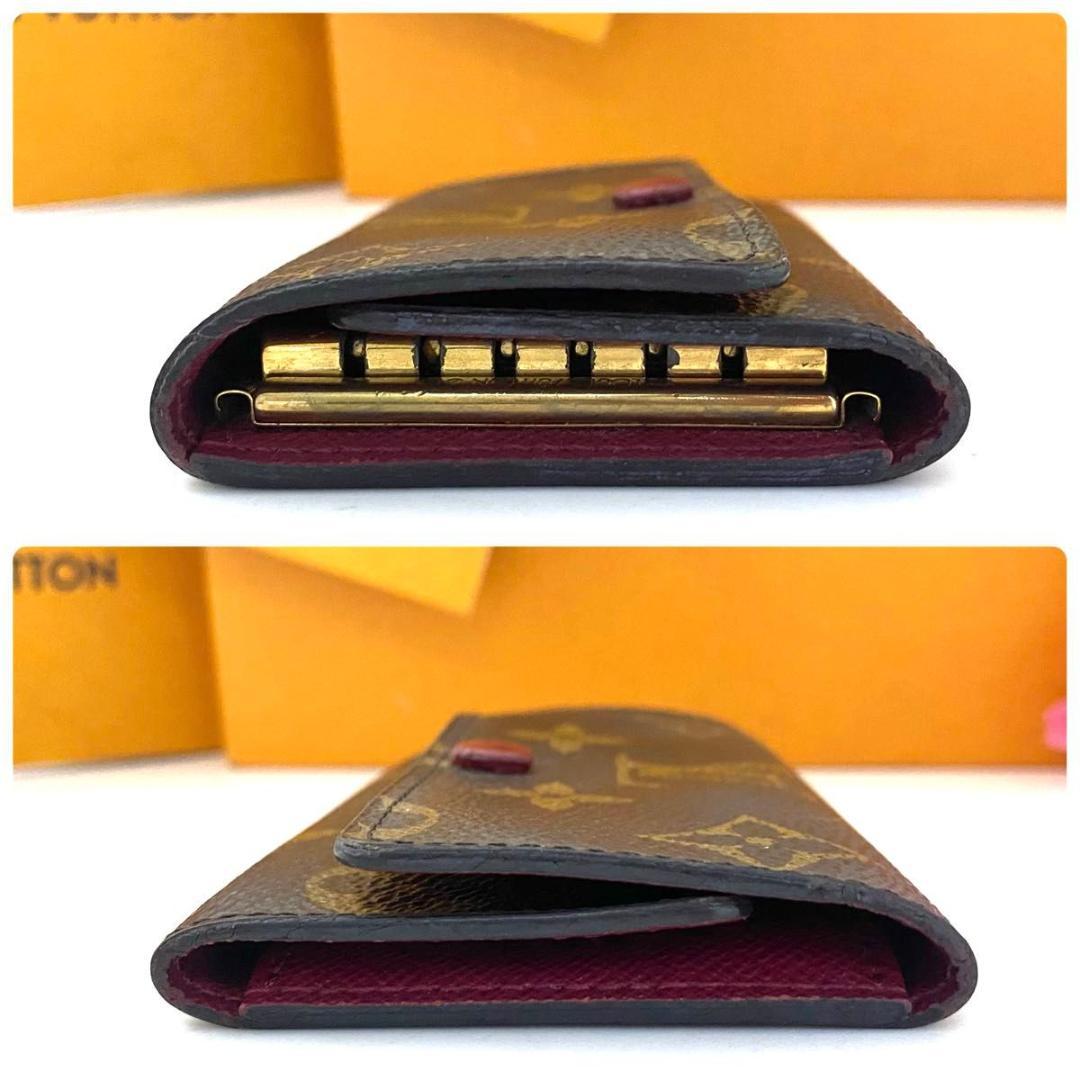 ルイ ヴィトン◎ミュルティクレ6 モノグラム フューシャ レッド キーケース