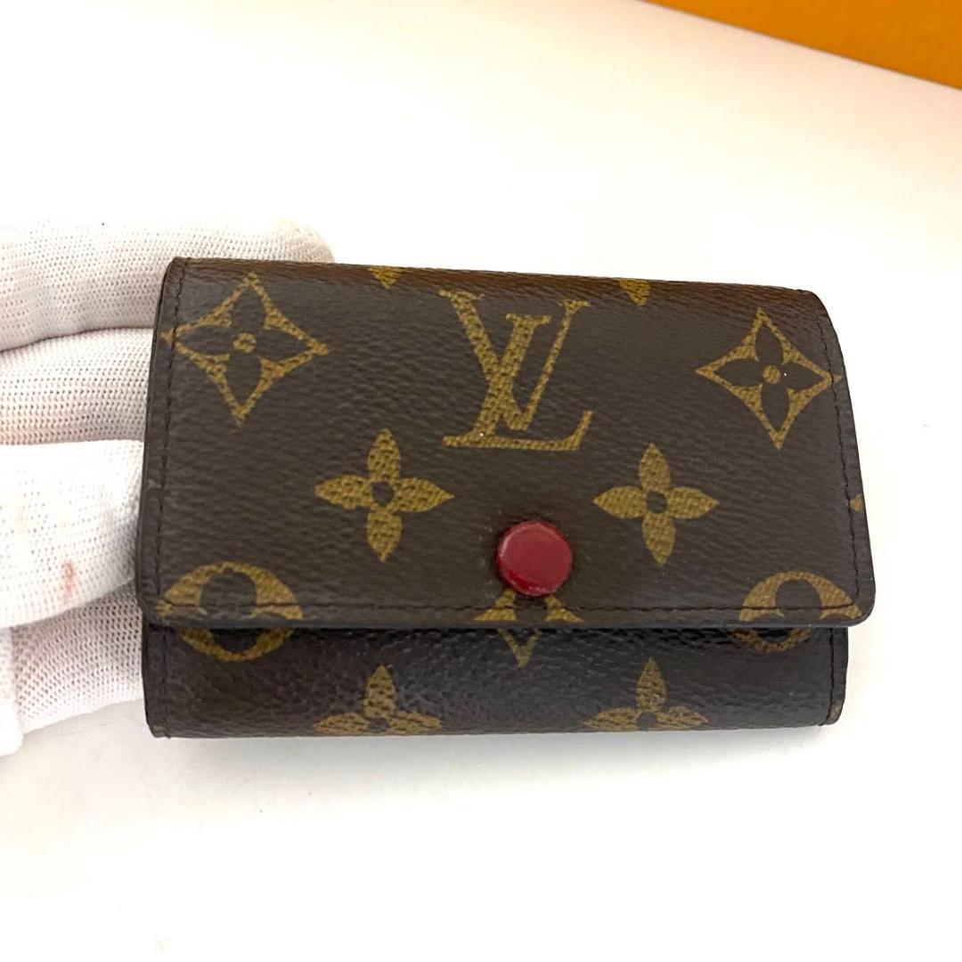 ルイ ヴィトン◎ミュルティクレ6 モノグラム フューシャ レッド キーケース