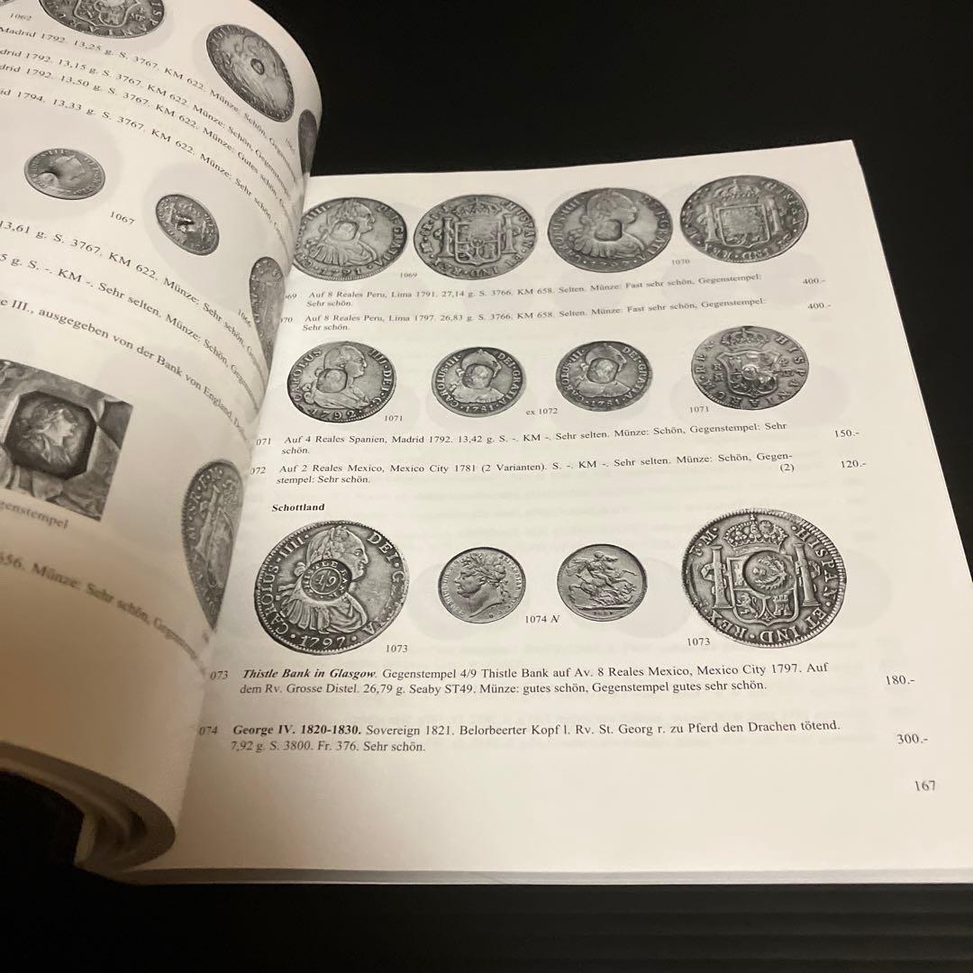 洋書・カタログ　金貨・銀貨オークション　スイス銀行