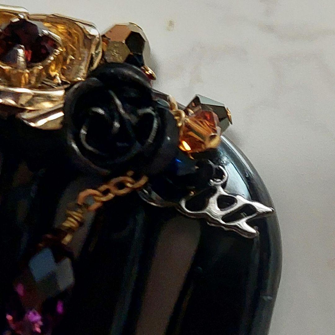 コンプレックスビズ⭐ブラックコーム&スワロフスキー コーム