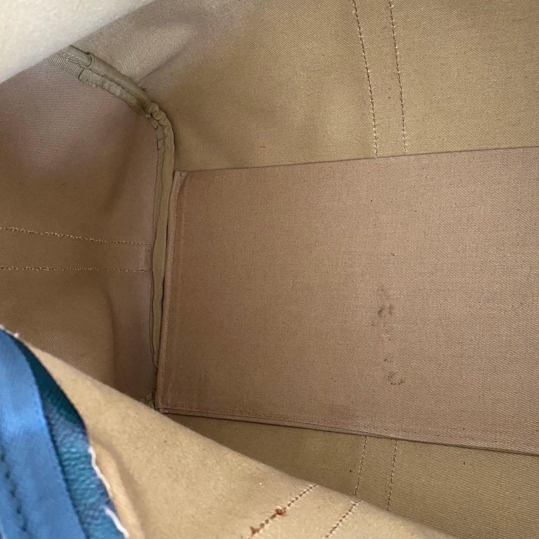 ポロラルフローレン　ボストンバッグ　PVCレザー　ショルダー　チェック柄　旅行