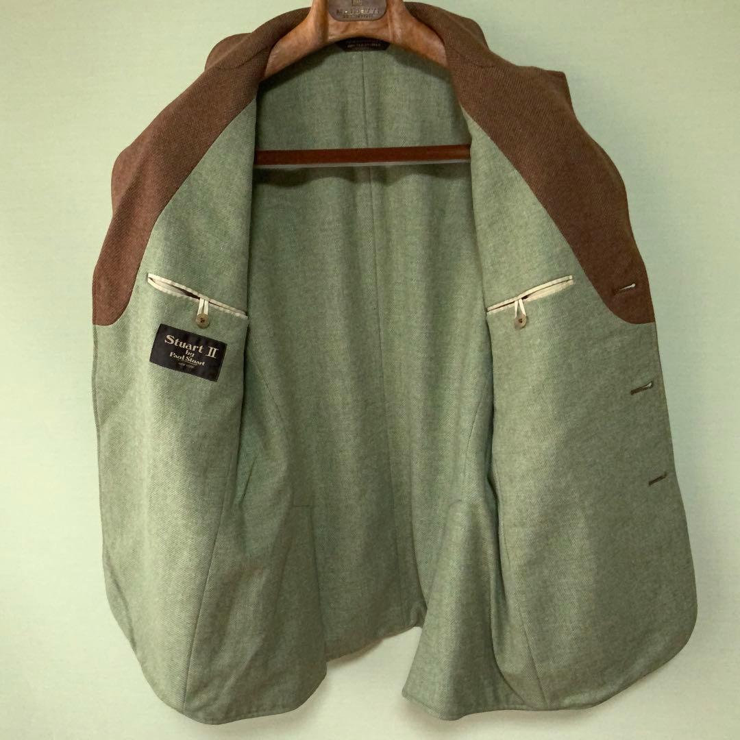 キャメル100%PaulStuartポールスチュアート ハンティングジャケットM