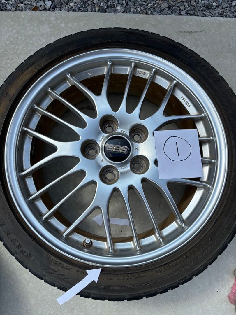 BBS17インチホイール　1本づつの出品　4本一緒に購入下さい。①