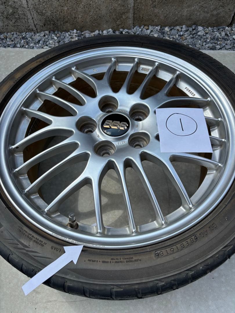 BBS17インチホイール　1本づつの出品　4本一緒に購入下さい。①