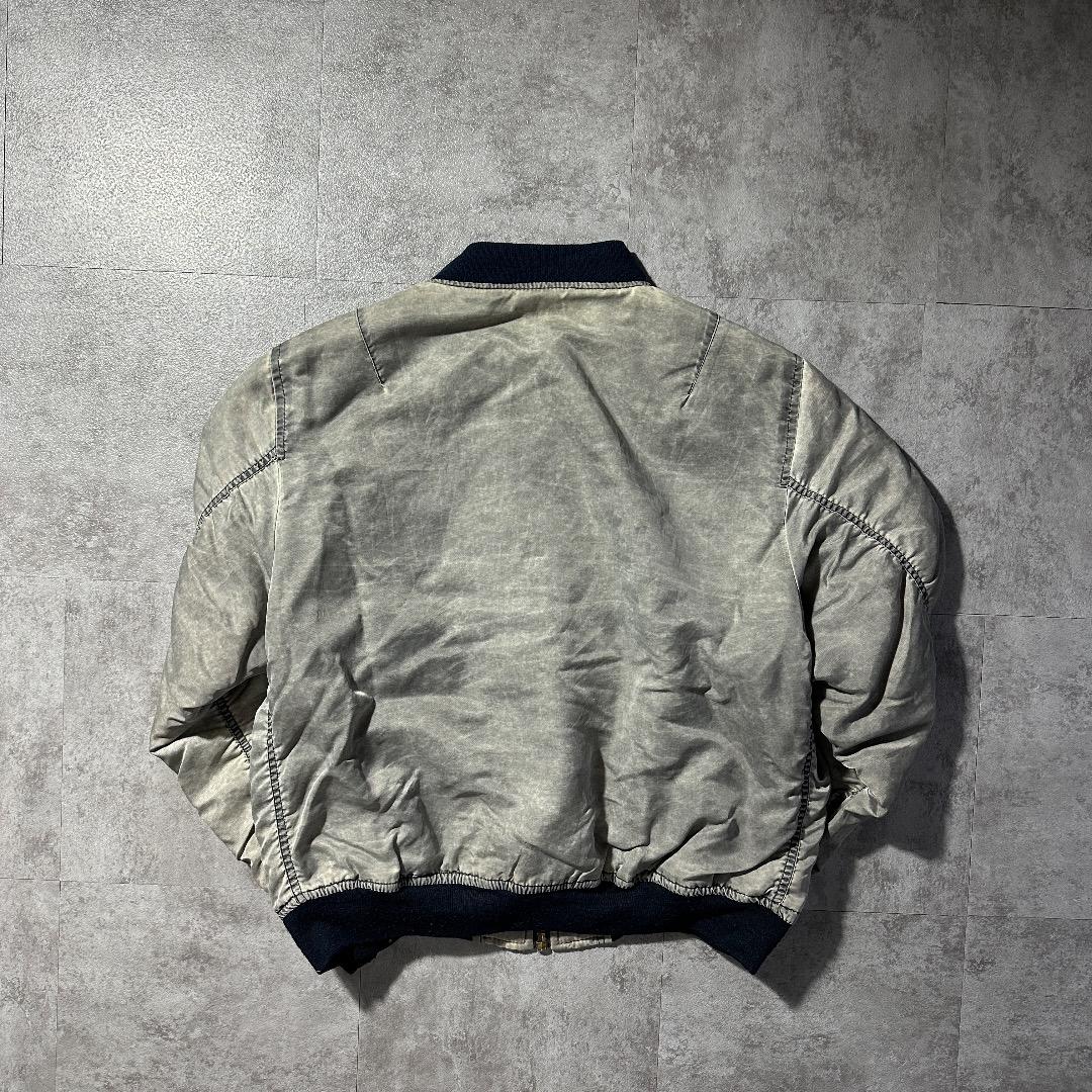 90s MA1 民間品 フライトジャケット フェード グランジ グレー