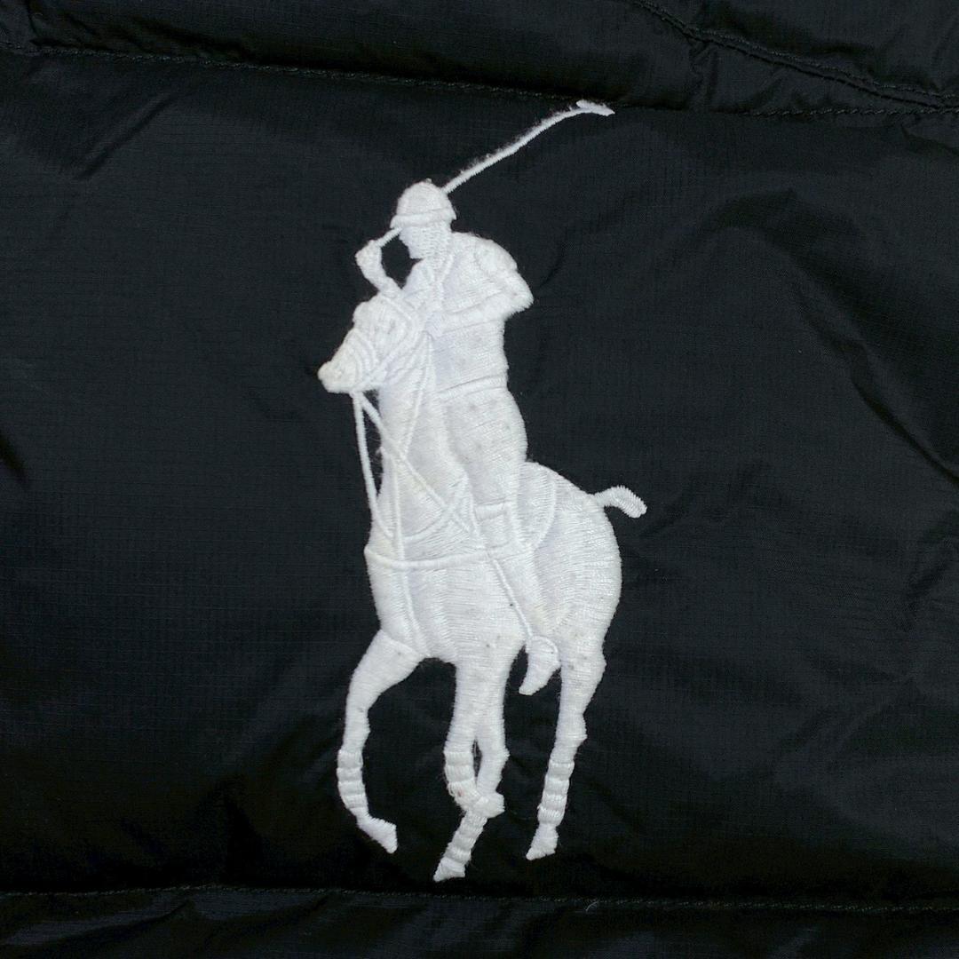 ポロラルフローレン ダウンベスト ビッグポニー 星条旗ワッペン 黒 M　D848