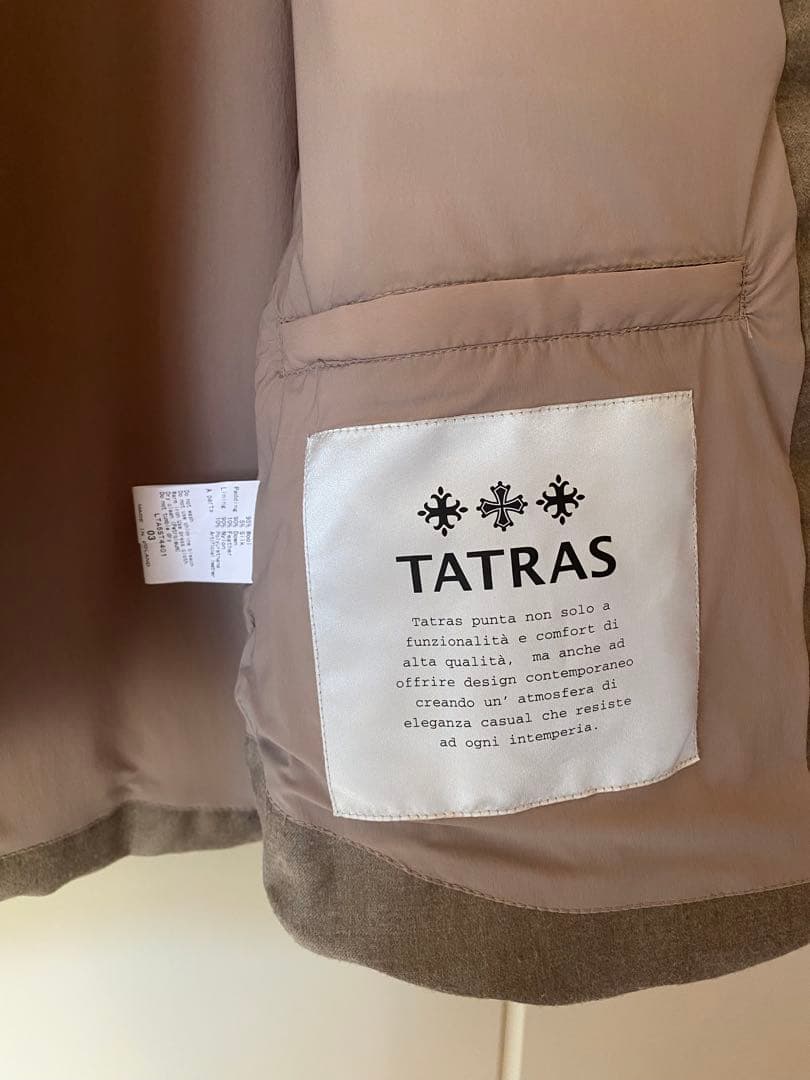 【Rainbow】TATRAS タトラス　フード　ダウンベスト　L シルク