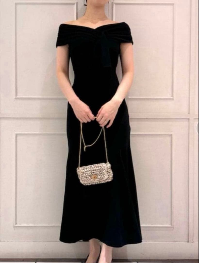 リボンモチーフドレス SNIDEL スナイデル ワンピース・ドレス、マーメイド