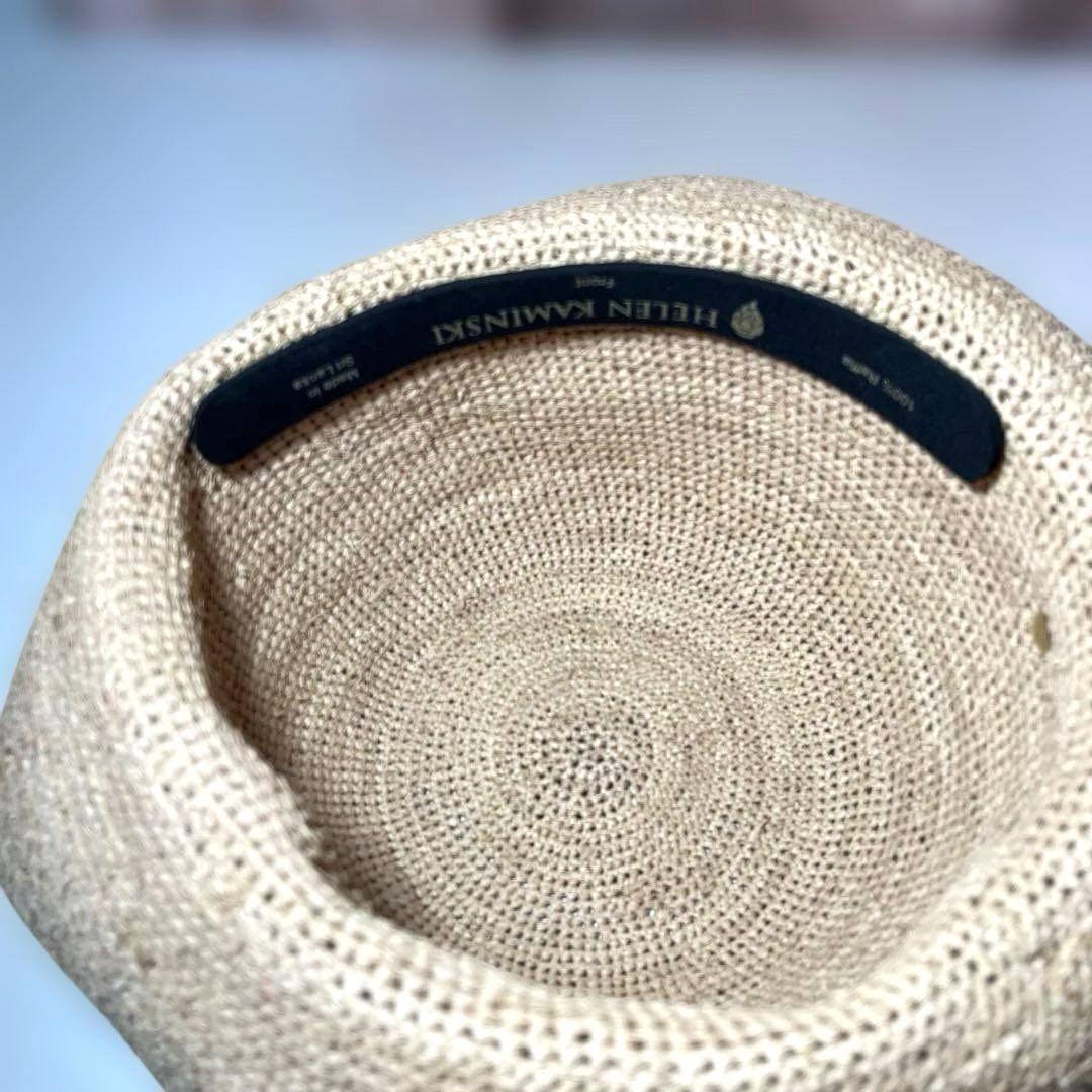 ヘレンカミンスキー HELEN KAMINSKIピンクベージュケース付麦わら帽子