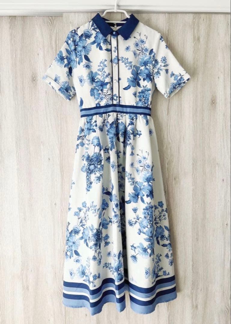 ワンピース Chouchou fleur bicolor one-piece