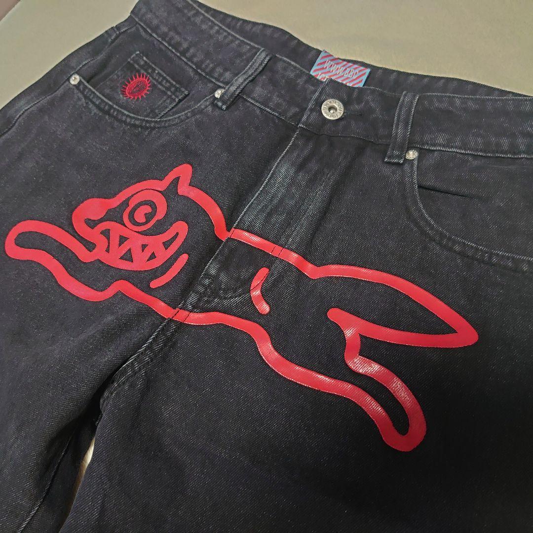 海外限定☆Icecream dog プリント デニムジーンズ ショートパンツ