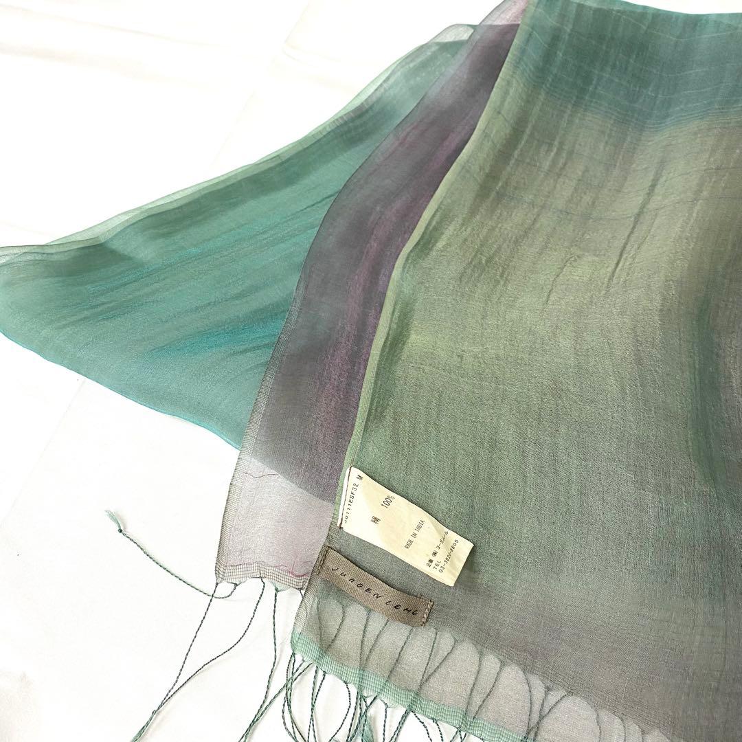 寺222 ヨーガンレール 三重織りスカーフ シルク 絹 2021年製