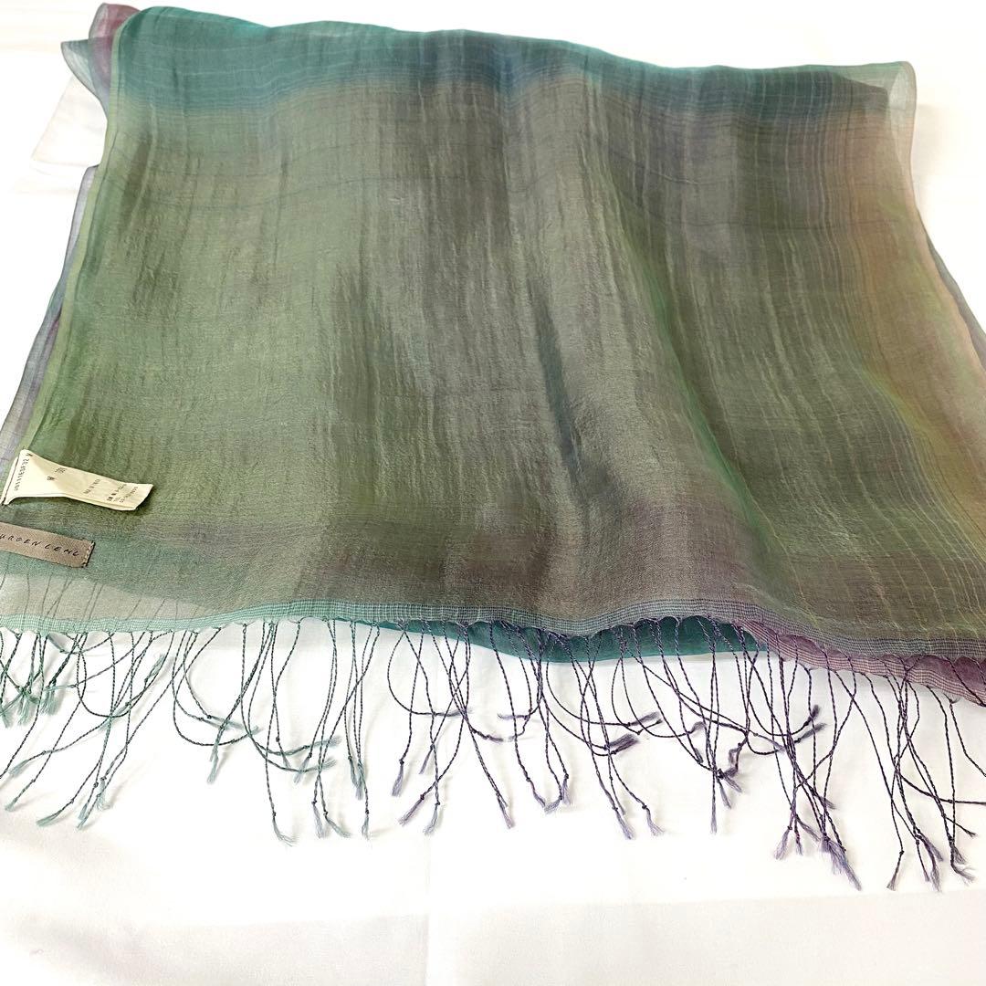 寺222 ヨーガンレール 三重織りスカーフ シルク 絹 2021年製