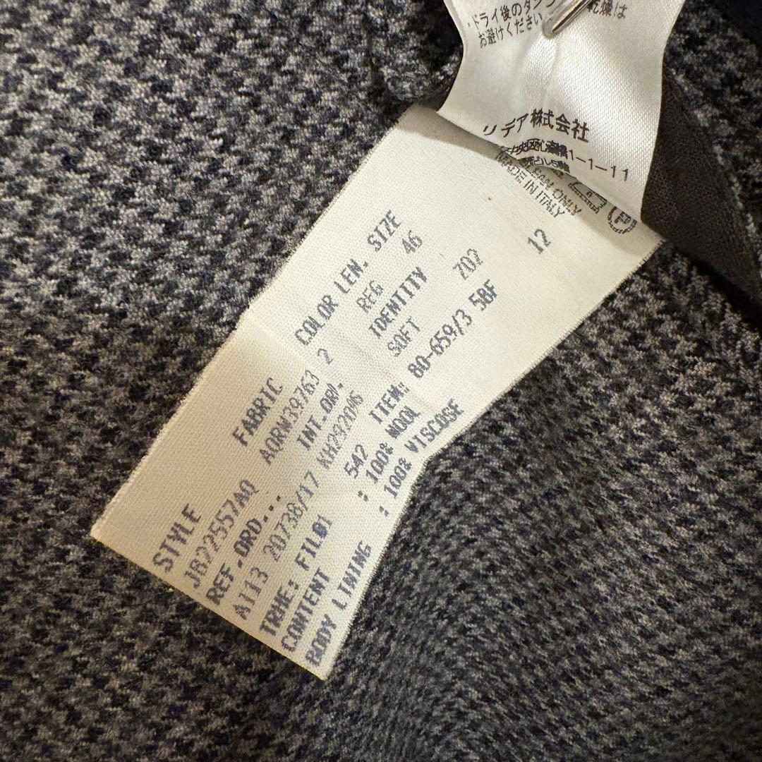 【極美品✨イタリア製】LARDINI 千鳥格子 テーラード ジャケット M相当