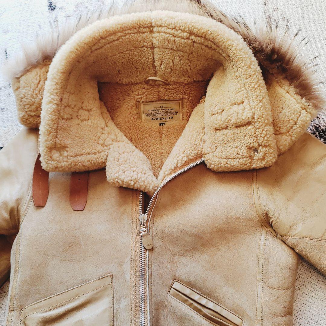 中古【AVIREX】アヴィレックス B-3フライトジャケット 38ムートン 大戦