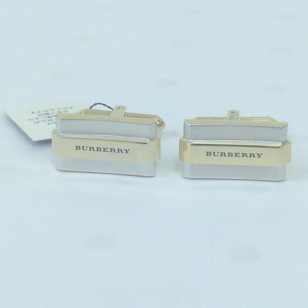 バーバリー ネクタイピン カフリンクス セット ゴールド シルバー ブラック