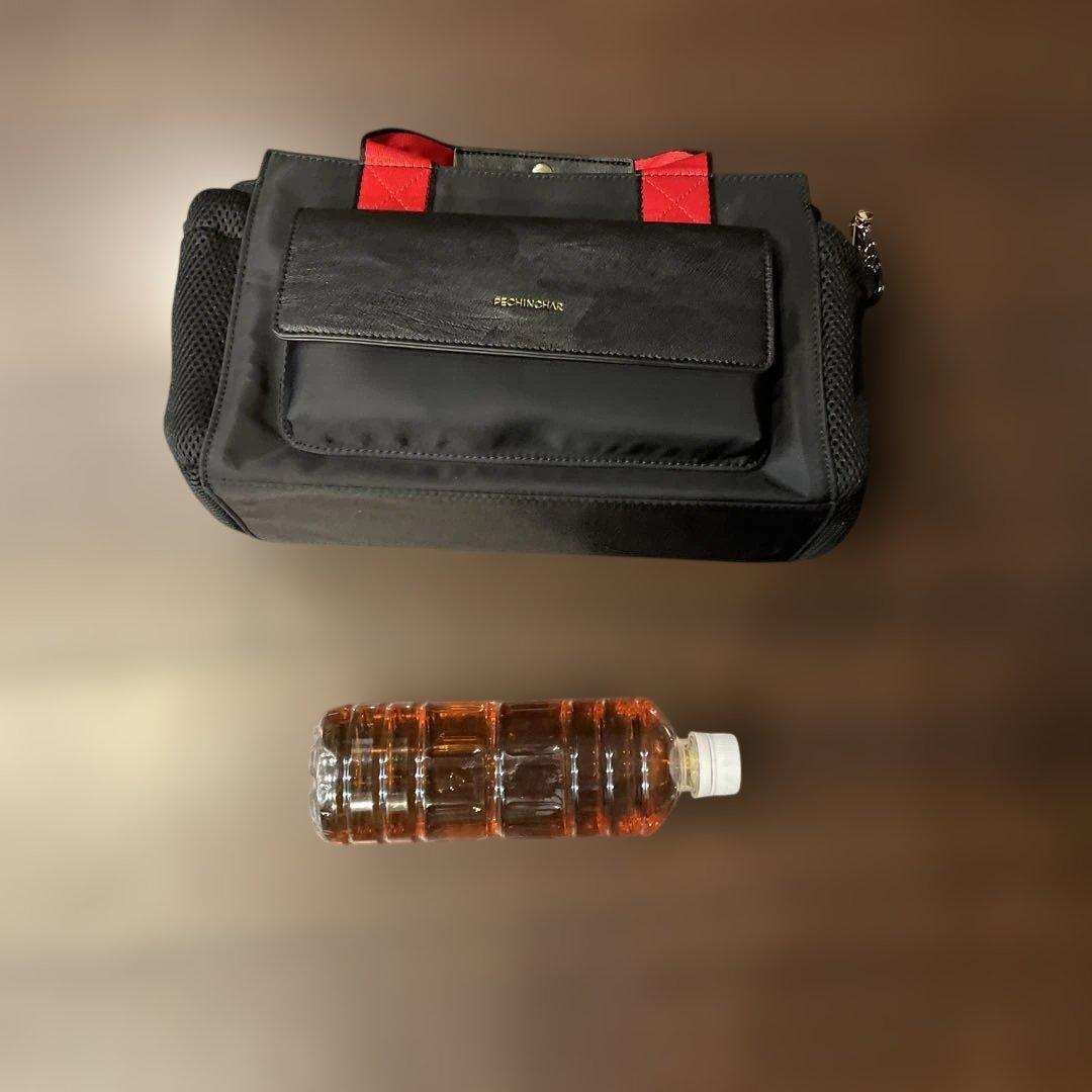 スコットクラブ　　ショルダーバッグ 黒/赤 ナイロン