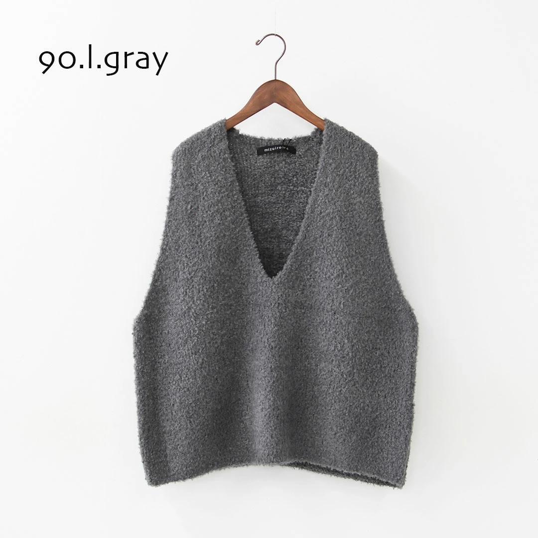 【新品タグ】mizuiro ind ミズイロインド へアリーVネックベスト