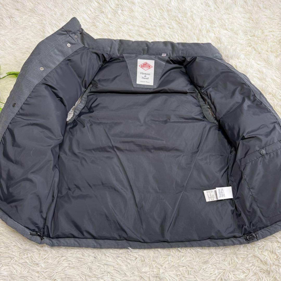 【ダントン】美品 ダウンベスト グレー ワッペン 40サイズ レディース
