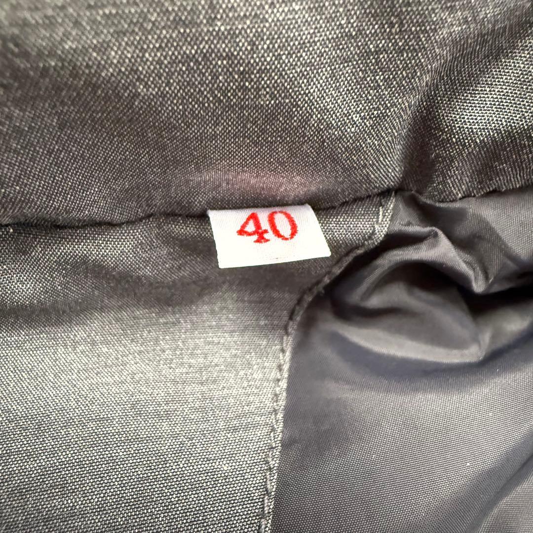 【ダントン】美品 ダウンベスト グレー ワッペン 40サイズ レディース