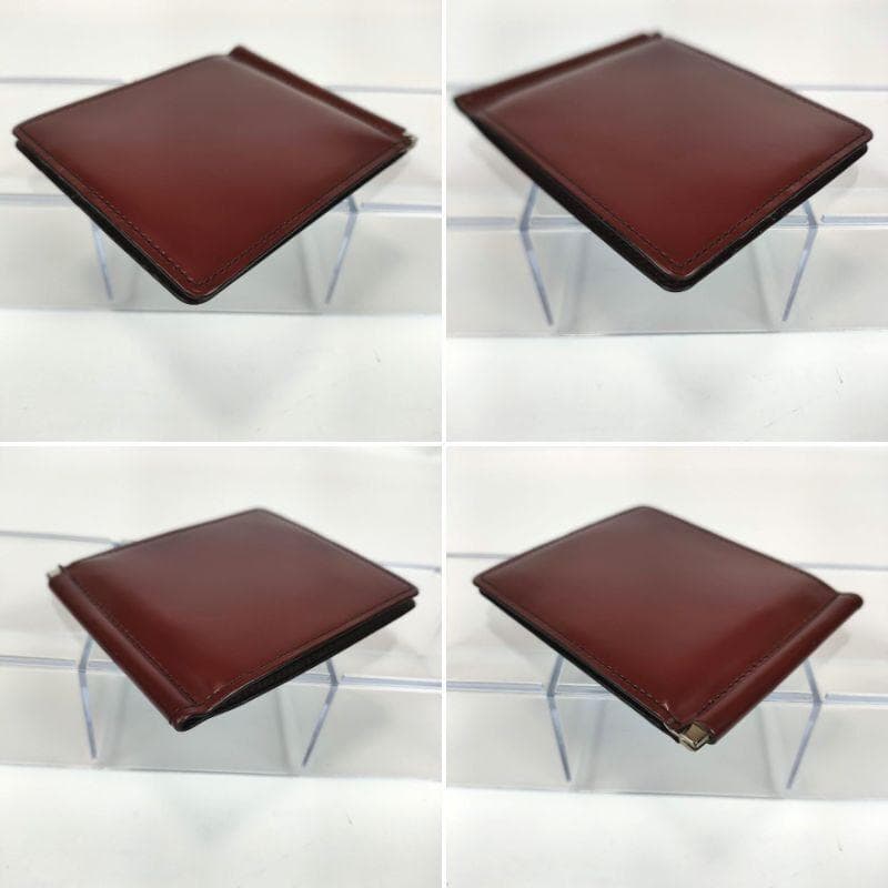 美品 SOMES SADDLE ソメスサドル マネークリップ コードバン 茶