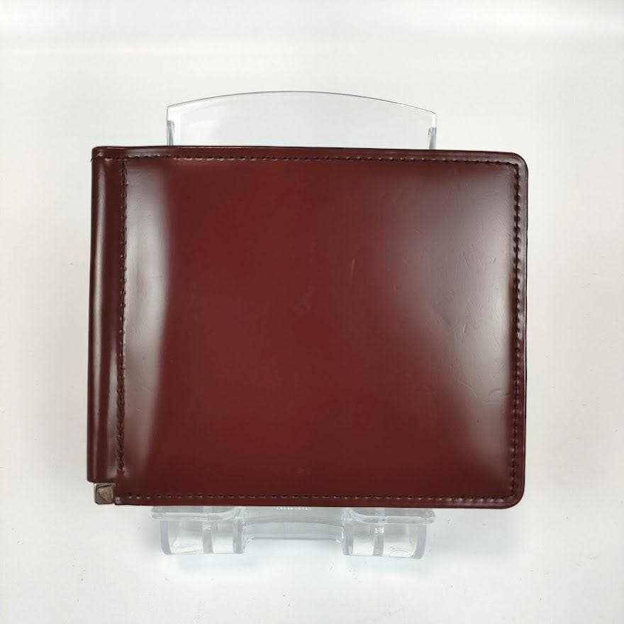 美品 SOMES SADDLE ソメスサドル マネークリップ コードバン 茶