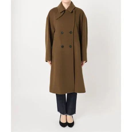 美品　クリーニング済　スーパー140ビーバーダブルコート　ブラウン