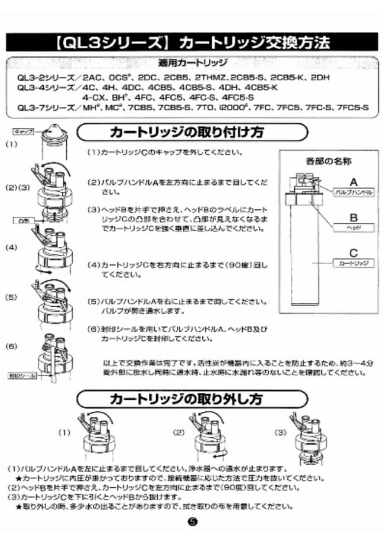 エバーピュア浄水器フィルタカートリッジ 7CB5-S