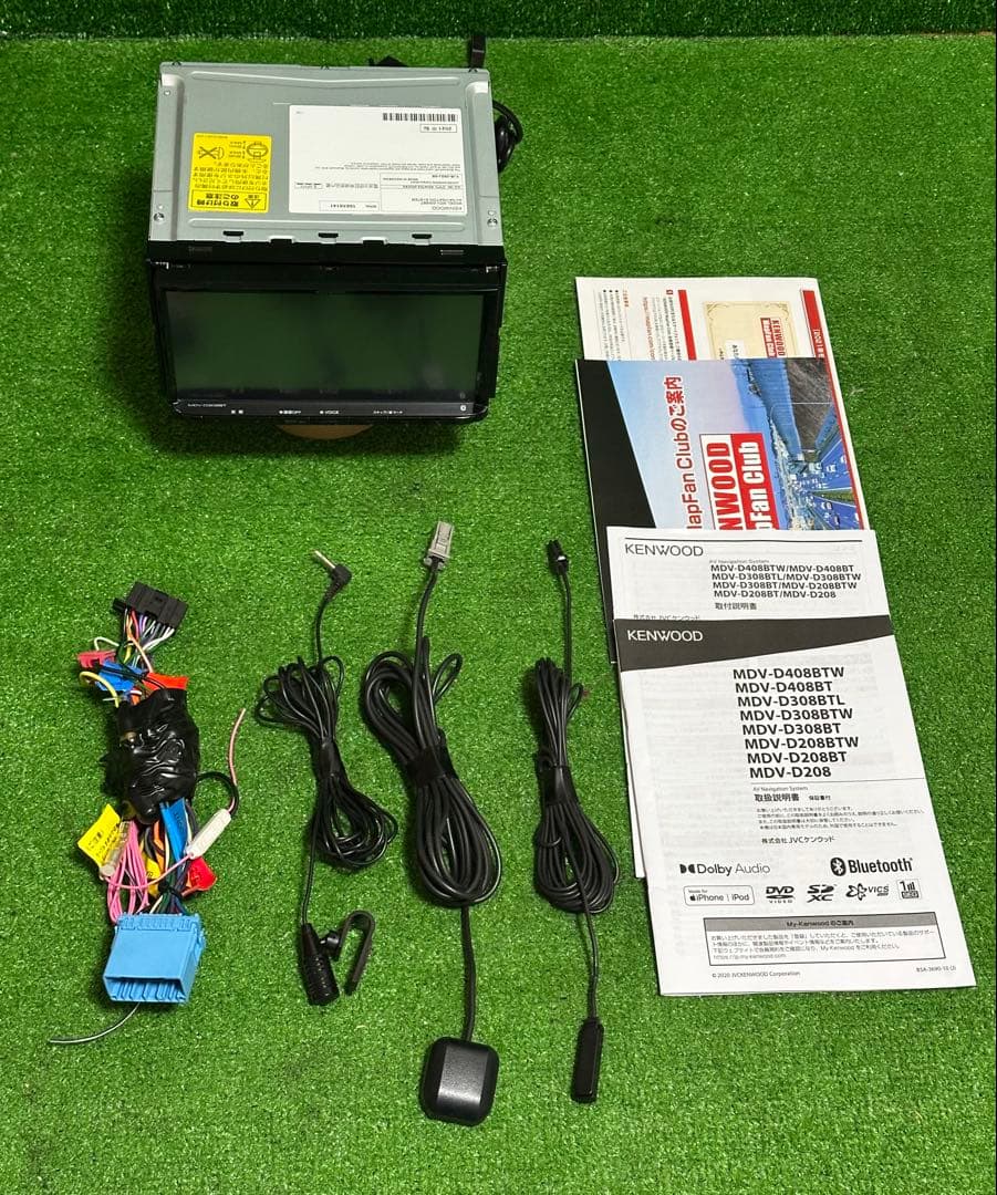 ケンウッド MDV-D308BT ナビ ワンセグ。地図データ2020年版。
