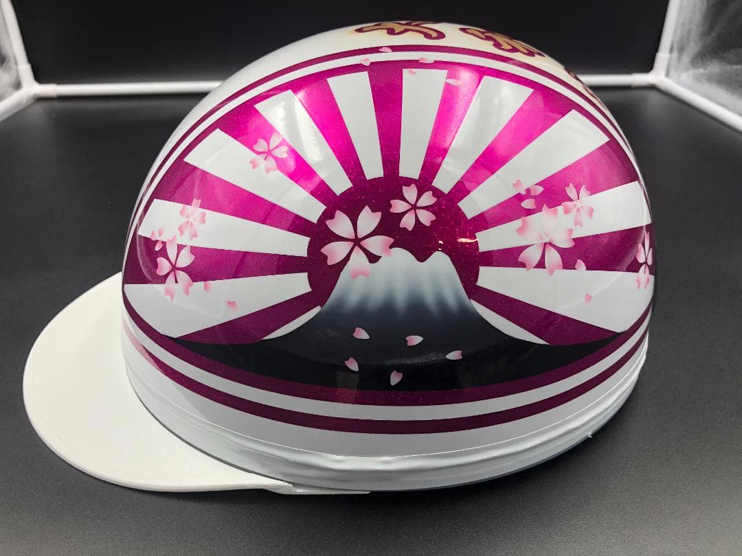 コルク半　カスタム　富士日章　ホワイトピンクラメ　桜　文字あり高級クリヤ送料無料