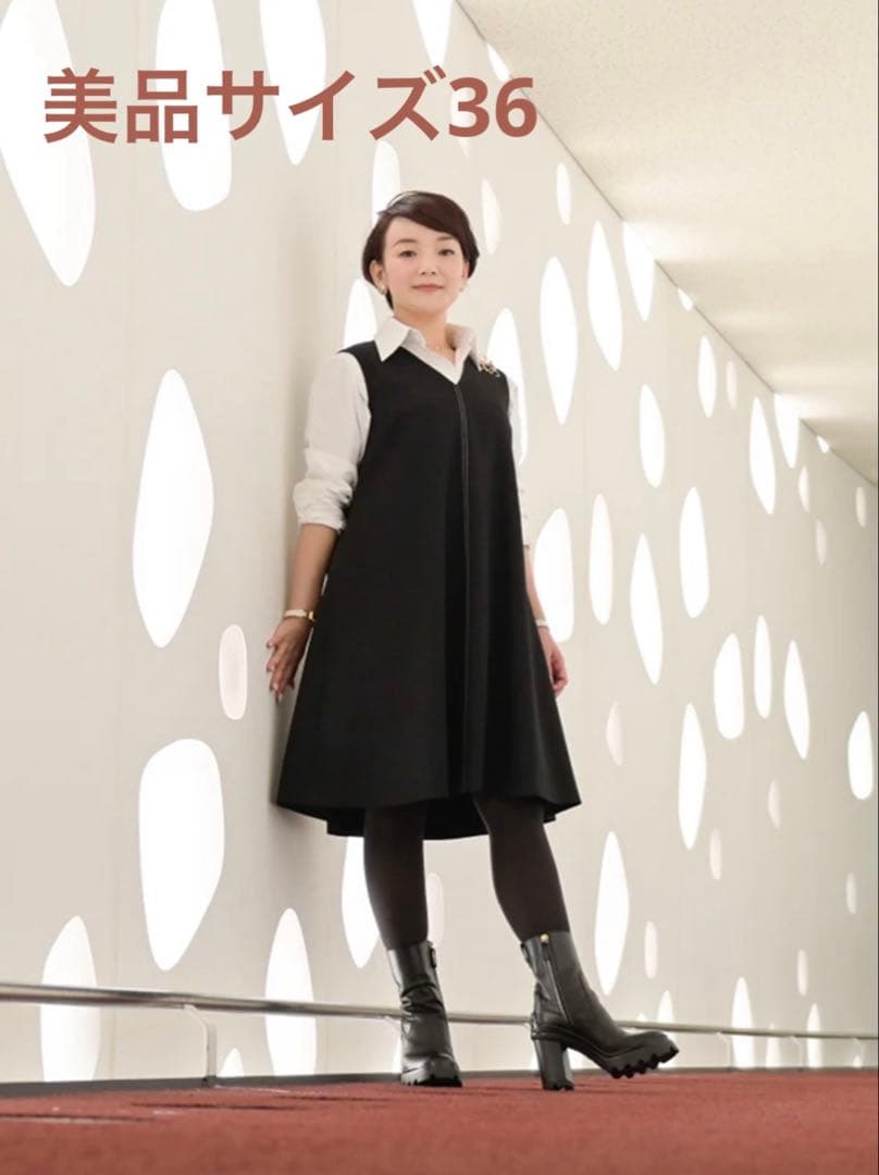 マグノリアコレクション 黒 ジャンパースカート36