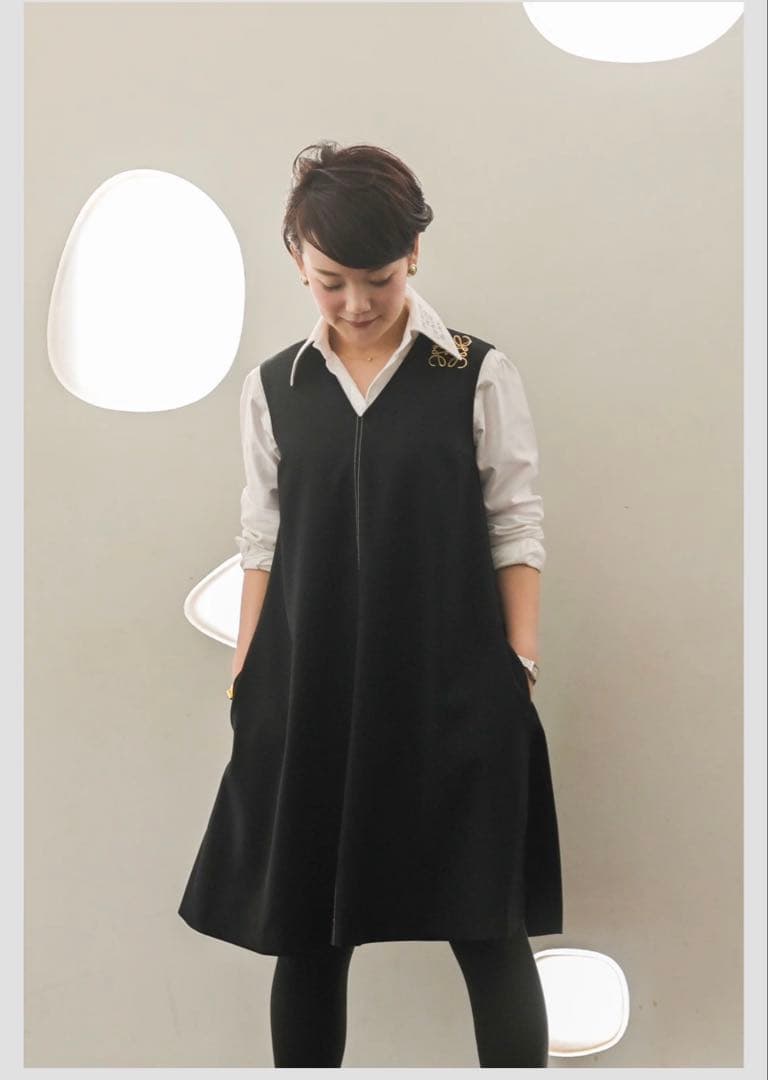 マグノリアコレクション 黒 ジャンパースカート36