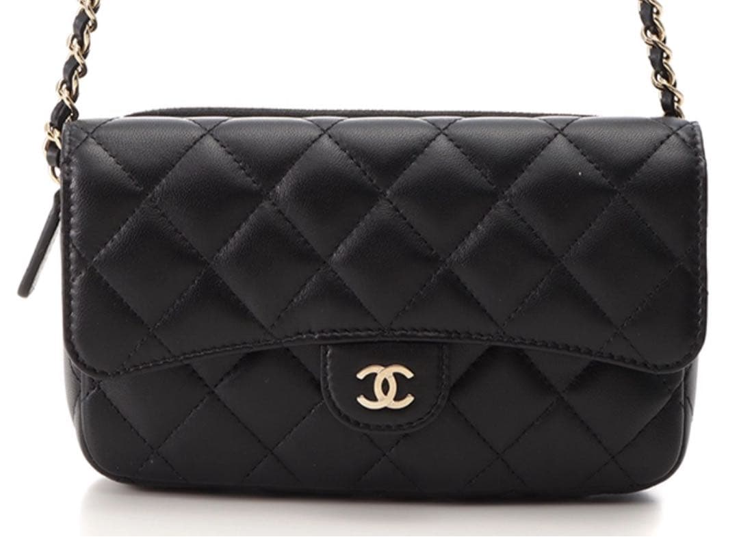 CHANEL❤︎マトラッセ フラップ フォンケース チェーンウォレット