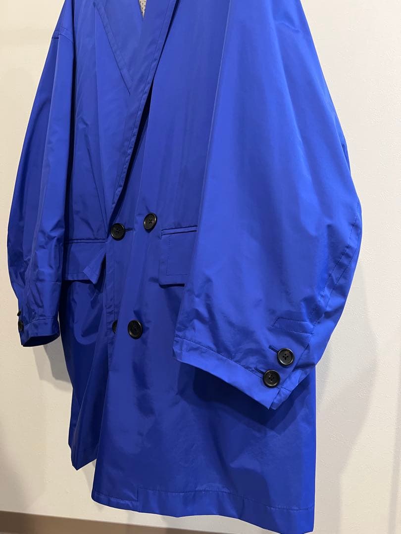 さ*ん様 kolor 20ss ナイロンチェスターコート 青