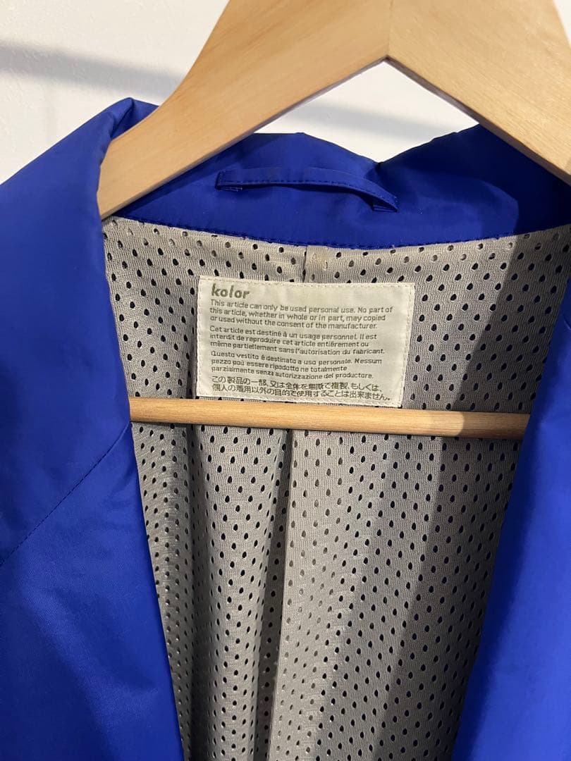 さ*ん様 kolor 20ss ナイロンチェスターコート 青