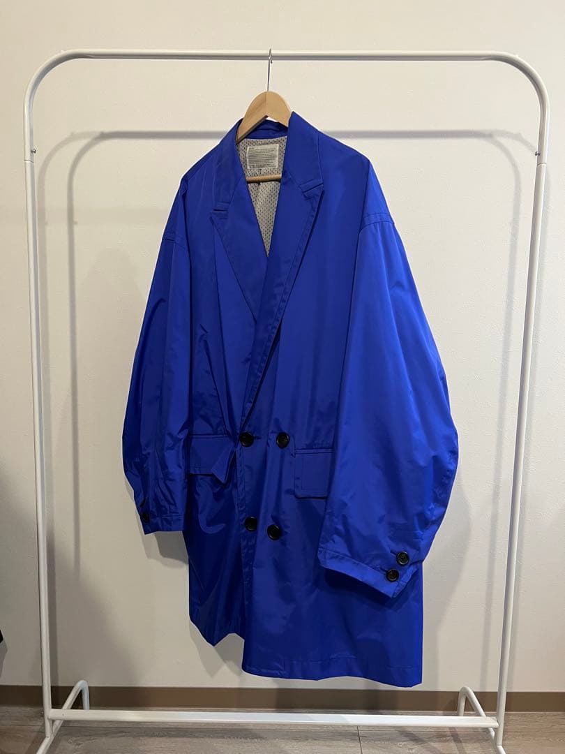 さ*ん様 kolor 20ss ナイロンチェスターコート 青