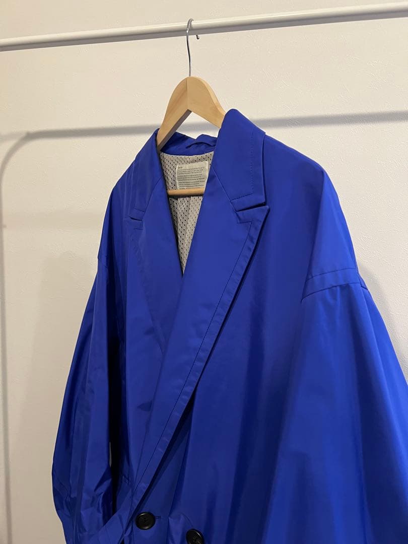 さ*ん様 kolor 20ss ナイロンチェスターコート 青