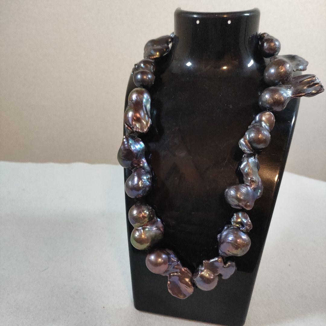 b71 パール　黒蝶　ネックレス