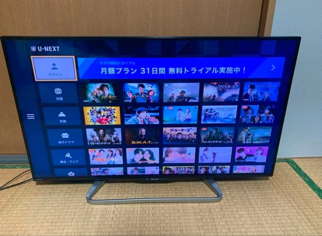 SHARP 40型 スマート液晶テレビ　YouTubeなど対応/地上波BSCS