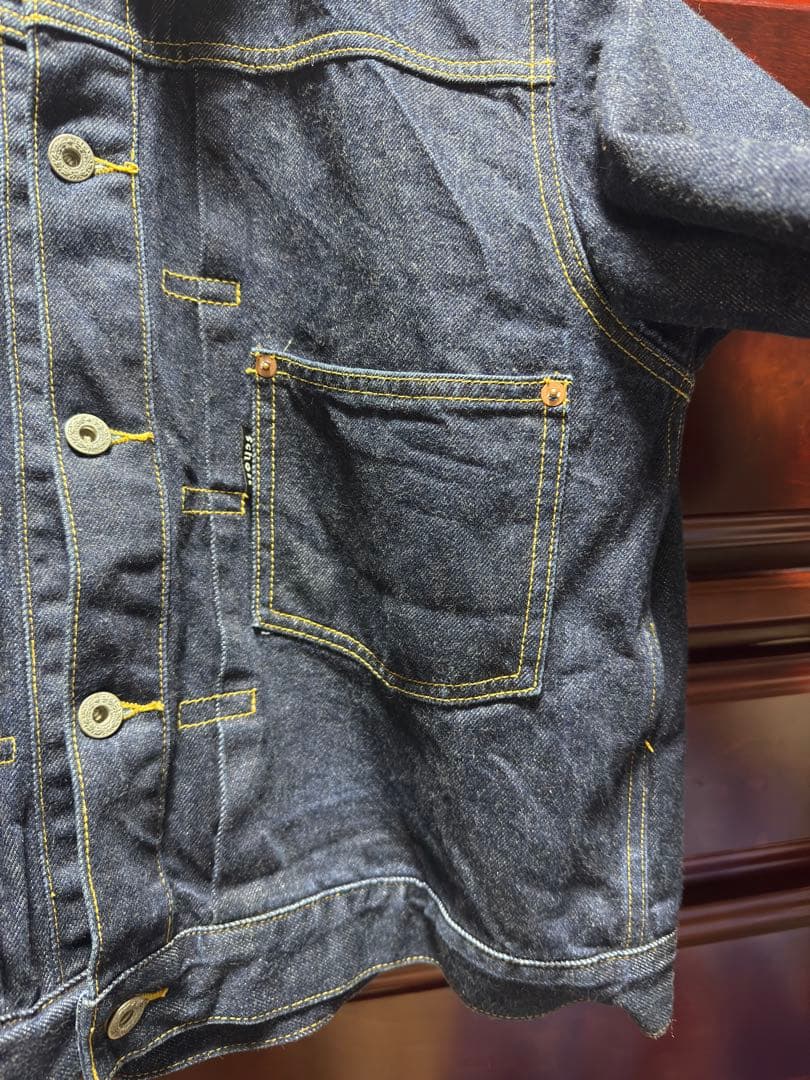 新*門様 schott 1st デニムジャケット Gジャン 短丈 シンチバック