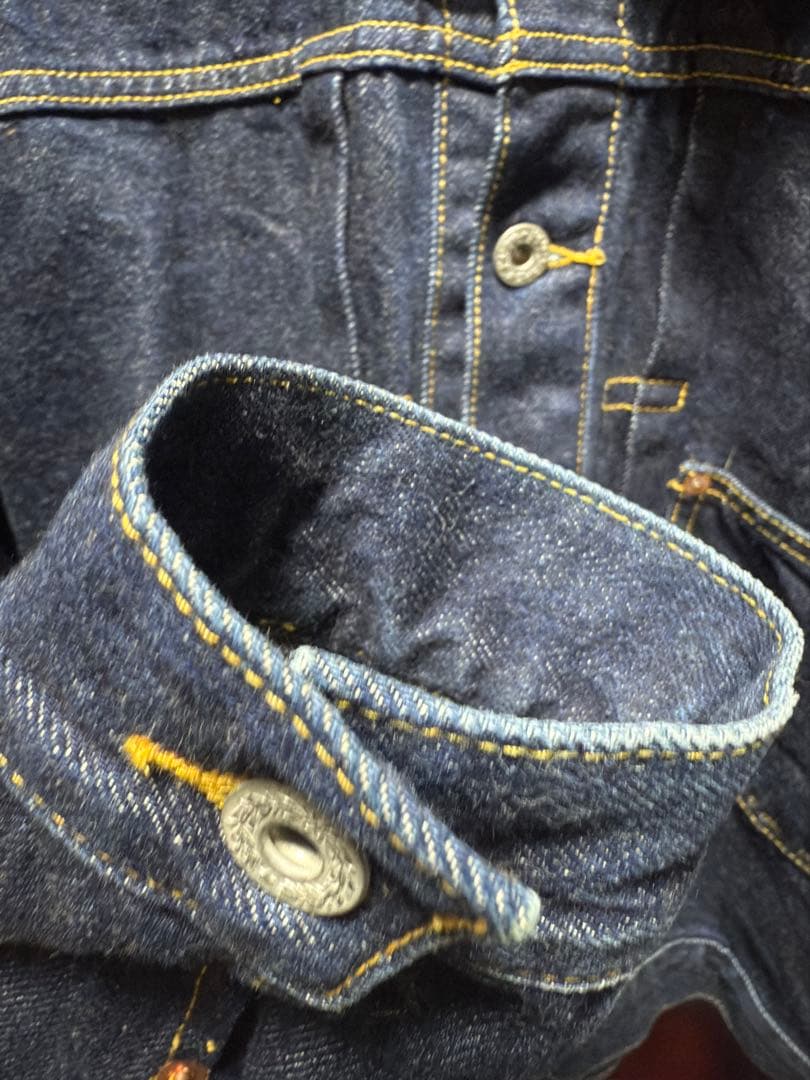 新*門様 schott 1st デニムジャケット Gジャン 短丈 シンチバック