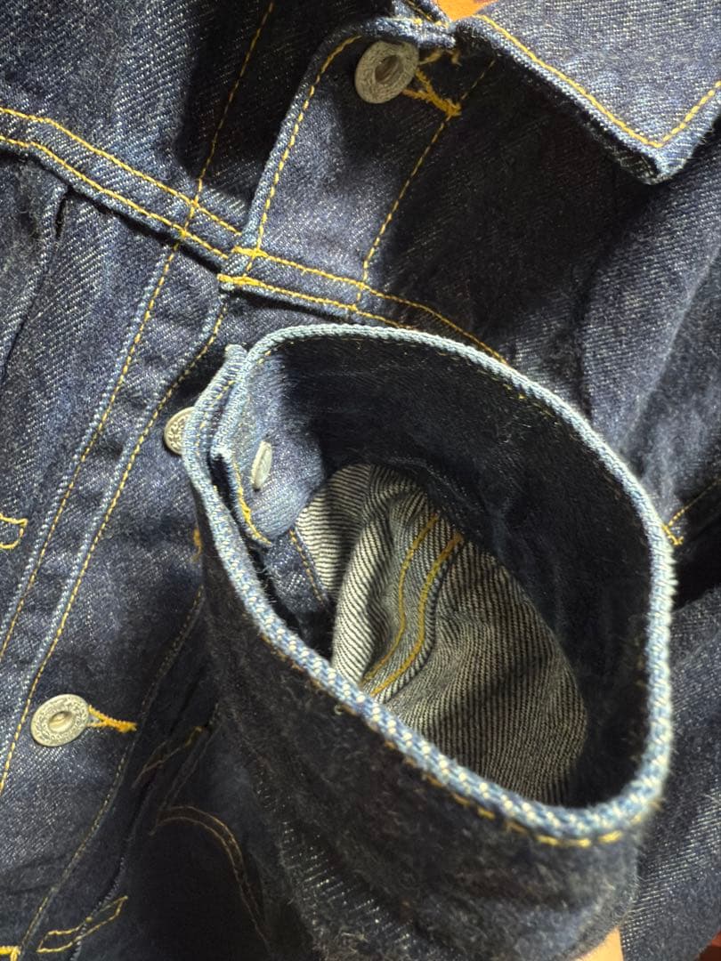 新*門様 schott 1st デニムジャケット Gジャン 短丈 シンチバック