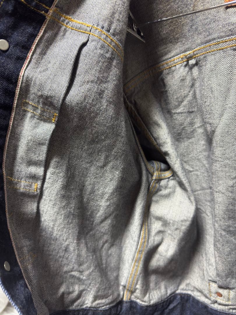 新*門様 schott 1st デニムジャケット Gジャン 短丈 シンチバック