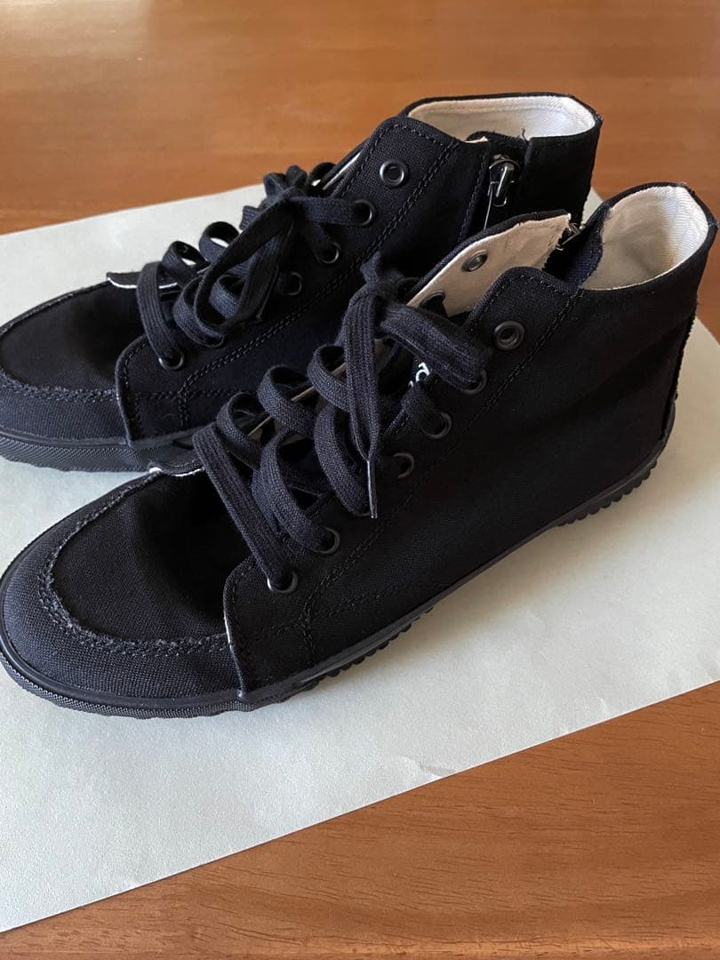 グラウンドワイ ヨウジヤマモトキャンバス　スニーカー　ブラック23.5